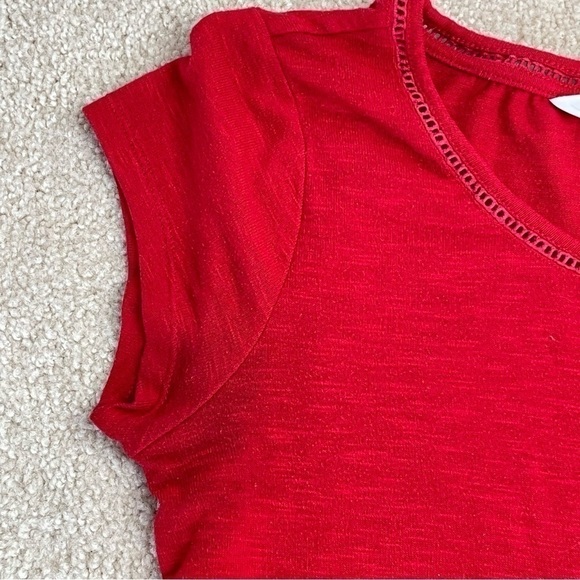 Thyme Maternity Red Short Sleeves Shirt Size Large 3/27$ - Picture 6 of 9